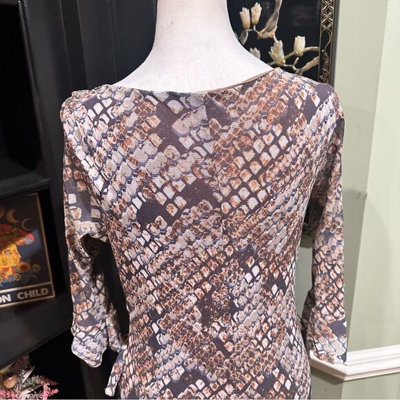 Anthropologies Weston Wear Snakeskin Print Wrap Dress – Size M - Picture 6 of 8